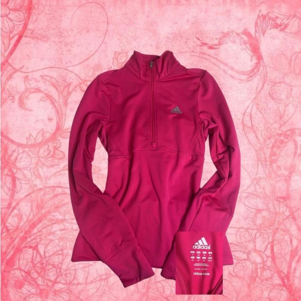 Adidas Fuchsia Half-Zip Top